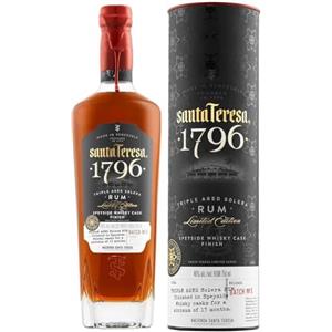 Santa Teresa 1796 Rum Venezuelano con Metodo Solera, Edizione Limitata Speyside Cask, 46% ABV, 70cl/700ml