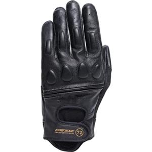 Dainese - Blackjack 2 Gloves, Guanti da Moto in Pelle, Stile Vintage, Uomo, Nero/Nero, L