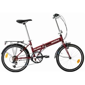Multibrand Distribution Multibrand PROBIKE Pieghevole 20 pollici, bicicletta pieghevole a 6 marce, bicicletta da uomo e ragazzo, parafanghi, adatto a partire da 155 cm - 185 cm (rosso/bianco)