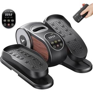 MERACH Ellittica da casa professionale, mini ellittico elettrico sotto scrivania con display curvo grande, telecomando, 12 velocità, silenzioso e portatile, trainer ellittico per anziani