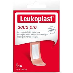 Leukoplast Aqua Pro - Cerotti Impermeabili Trasparenti 72x19 mm, 10 Pezzi, Protezione per Ferite Minori