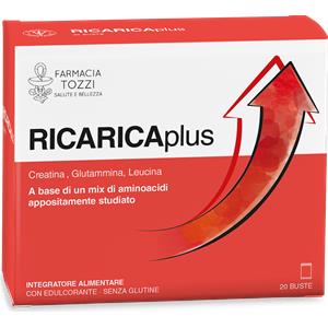 Unifarco Ricarica Plus - Integratore Alimentare con Creatina, Glutammina e Leucina in 20 Bustine