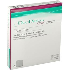 Convatec Duoderm CGF Medicazione Idrocolloidale 10x10 cm - 5 Pezzi per Lesioni Cutanee
