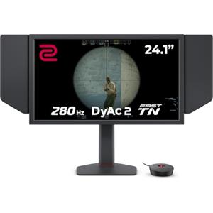 BenQ ZOWIE XL2546X+ eSports Monitor Gaming 24 pollici, 280Hz, TN rapido, DyAc 2, 1080p, HDMI 2.0 X3, DisplayPort, XL Setting to Share, S Switch, Calotta Protettiva, PROGamer Base