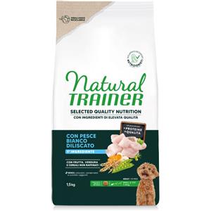 TRAINER Natural Trainer Selected Quality Nutrition Dog Adult Mini con Pesce bianco 1,5 Kg