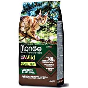 MONGE GATTO BWILD GRAIN FREE ADULTO BUFALO, PATATE E LENTICCHIE 1,5 KG