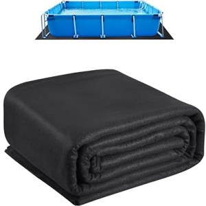 VEVOR Rettangolare Rivestimento per Piscina, Rivestimento Piscine Fuori Terra, Tappetino Piscina Extra Spesso, Materiale Tessuto Durevoli Sottofondo, 488 x 975 cm 180 g/m² Nero 8,7 kg