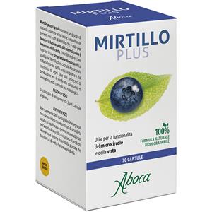 Aboca Mirtillo Plus - Integratore Alimentare per Microcircolo e Vista, 70 Opercoli