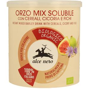 Alce Nero Orzo Mix Bio 125g - Bevanda Solubile Biologica con Orzo, Cicoria e Fichi
