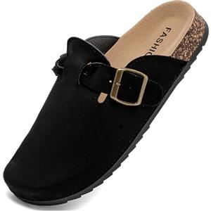 Otoepazm Sabot Uomo Ciabatte Donna,Zoccoli in Pelle con Sottopiede in Sughero,Sandali Uomo/Donna Pantofole in Pelle Scarpe da Giardino Traspirante