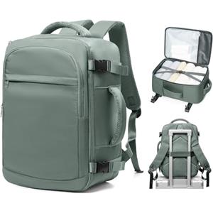 BOXSAM Ryanair Bagaglio a Mano 40x30x25 - Zaino da Cabina Donna Uomo per Aereo (Sotto Sedile) - Borsa da Viaggio 45x36x20 - Zaino Impermeabile per Laptop - Compatibile EasyJet, Business Uomo