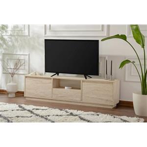 Dmora Mobile Porta TV Lovere, Credenza da Soggiorno, Armadio Basso per TV, Base Parete attrezzata, 160x30 h42 cm, Beige
