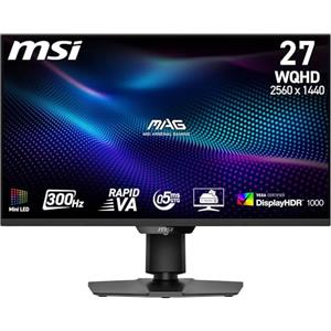 MSI MAG 274QPF X30MV 27" Gaming Monitor - WQHD 2560x1440, Rapid VA, 300Hz, 0.5ms, DisplayHDR 1000, Mini-LED, HDMI 2.1, DP 1.4a - Regolabile in Altezza e Inclinazione, Nero