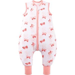ToyaTec Sacco nanna con piedi, 2,5 Tog, super morbido, realizzato in rayon di bambù, per bambini, in fibra di bambù, per l'inverno, per l'autunno e l'inverno (rosa, 100cm (3-5 Jahre))