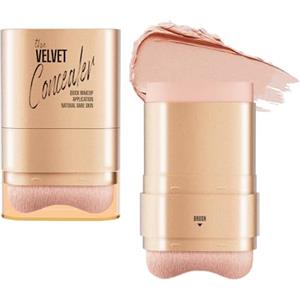 Catlinez 2 in 1 Correttore, Copre Segni di acne, Macchie, Cerchi Scuri, Pori Spessi, Correttore di Crema, Consistenza Liscia, Abbinata a un Pennello (40g)（Avorio）