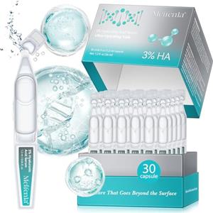 ZhuGuaCo Siero Acido Ialuronico Viso 3%, Fiale monouso di siero ultra-idratante all'acido ialuronico per la cura della pelle, Cura pre-trucco, idratazione intensiva, pelle più liscia e compatta - 1.2 ml x 30