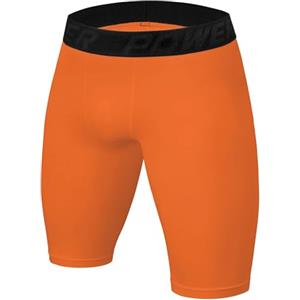PowerLayer Under Gear da Uomo e Bambino Compresso Base Layer Pantaloncino Termico - Arancia, 8-10 Anni