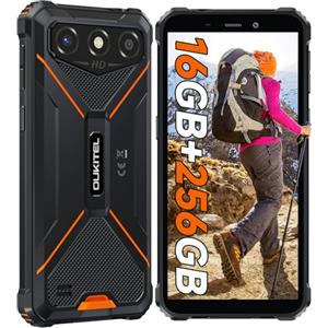 OUKITEL G3 Rugged Smartphone, 16GB+256GB/1TB Telefono Indistruttibile, 6300mAh Batteria, 6.0" Cellulare da Lavoro, 13MP+5MP Fotocamera, Android 14, 4G Dual SIM/IP68/IP69K/GPS/OTG/FACE ID/3.5mm Jack