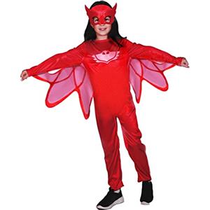 Ciao- Gufetta Owlette costume travestimento bambina originale PJ Masks Superpigiamini (Taglia 5-7 anni) con maschera