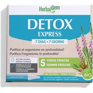 HerbalGem Detox Express - Integratore Depurativo in Fiale da 10 ml per Purificazione e Drenaggio - 7 Fiale