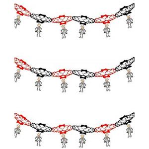 FIESTAS GUIRCA Scheletri carta festone per decorazione Halloween 15x200 cm