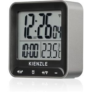 Kienzle Radiosveglia digitale, segnale DCF, 2 sveglie, funzione snooze, temperatura interna, tasti touch retroilluminati