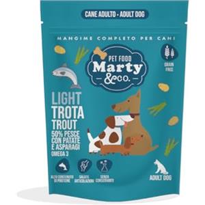 Marty & Co Marty&Co Crocchette Cani Adulti Taglia Medio/Grande, grain free, monoproteico, senza glutine (Trota light, 800gr)
