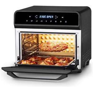 Ufesa Magnum Friggitrice ad Aria XXL, Air Fryer da 23 L, Doppia Resistenza, 8 Programmi, Girarrosto, 1800W, Controllo Digitale, Temperatura 230ºC, 6 Accessori Inclusi, Corpo In Metallo