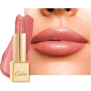 OULAC Rossetto Opaco Finitura Metallica, Matte Rossetti Corallo Glitterato Idratazione e Lucentezza a Lunga Durata per le Labbra, Texture Fine Colore Intenso, 4,3g (GM08) Enthusiasm