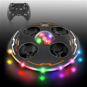 Charmofun Mini Drone per Bambini, Drone Giocattolo per Principianti UFO 360°,Droni Quadricottero con Luci LED e 3 Batterie, Droni Telecomandato Giocattolo Regalo per Ragazzi e Ragazze (Nero)