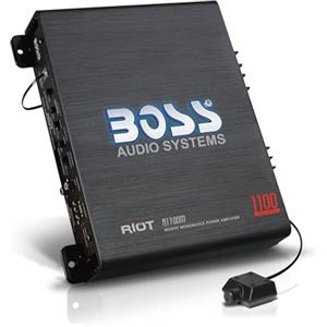 BOSS Audio Systems Amplificatore monoblocco per Auto R1100M - 1100 Uscita Elevata, 2-8 Ohm Stabile, ingressi di Livello Basso/Alto, Crossover Passa-Basso, Alimentazione MOSFET
