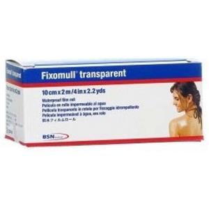 Fixomull - Cerotto Trasparente 10 cm x 200 cm, Fissaggio Impermeabile e Traspirante