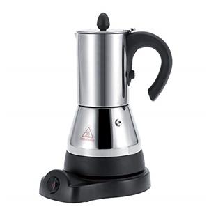 Pilipane Caffettiera Elettrica Caffettiera Elettrica, Caffettiera Espresso in Acciaio Inossidabile Caffettiere, caffè Espresso Elettrico Moka Caffettiera Elettrica(300ml)