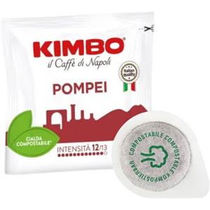 Kimbo Caffè Cialde ESE 44mm Pompei - Confezione da 50 cialde in carta filtro, gusto forte e deciso