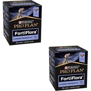 PURINA PRO PLAN Forti Flora Chews Cane | Confezione Doppia | 2 x 30 Compresse Masticabili | Alimento Complementare per Cani di Tutte le Razze | Può aiutare a minimizzare i disturbi gastrointestinali