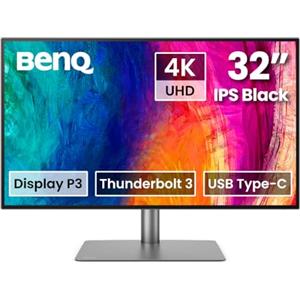 BenQ PD3225U Monitor da design Mac 32" 4K UHD 3840x2160, 2000:1, IPS, Thunderbolt 3, Display P3, DCI-P3, sRGB, Rec.709, HDR, KVM, Hotkey Puck G2, ICCSync, KVM