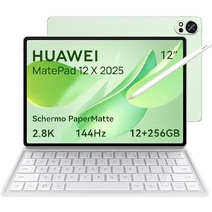 HUAWEI MatePad 12 X 2025 Tablet, Display Ultra Nitido PaperMatte da 12 pollici 2.8K 144Hz 1000 nits, 12+256GB, Batteria da 10100 mAh, Ricarica Superrapida 66W, con Tastiera M-Pencil Pro