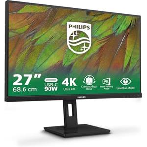 Philips Monitors Philips 27B1U3900 - Monitor Ultra HD da 27 pollici, altezza regolabile, altoparlanti, Adaptive Sync (3840x2160, 60 Hz, 2x HDMI 2.0, 1x DisplayPort 1.4, 1x USB-C (90 W PD), RJ45, Hub USB) nero