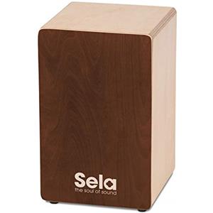 Sela SE 162 Primera Cajon Brown con Sela Snare System, costruito per principianti ed esperti, Made in Germany