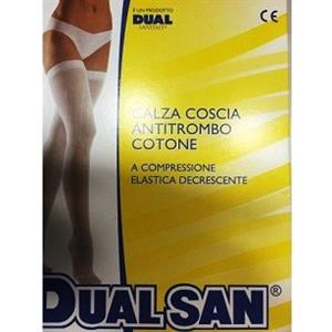 Dualsan Calza Coscia Antitrombo Senza Tassello - Compressione Graduata - Taglia 3