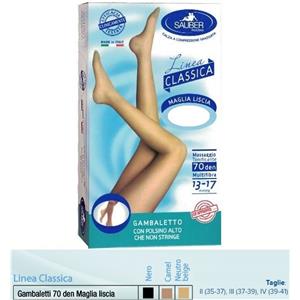 DESA PHARMA SAUBER Gambaletto 140 Denari Camel Taglia 4 - Maglia Liscio con Compressione Graduata