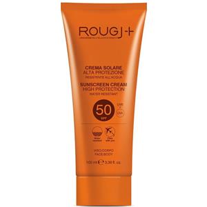 Rougj Crema Solare SPF50 100ml - Alta Protezione per Viso e Corpo, Texture Leggera e Resistente all'Acqua