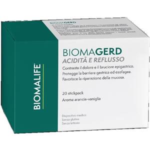 Unifarco Biomagerd 20 Stickpack - Dispositivo Medico per Reflusso Gastroesofageo e Protezione Gastrica, Senza Glutine e Lattosio