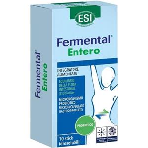ESI Fermental Entero - Integratore Alimentare Probiotico in Stick Idrosolubili per l'Equilibrio della Flora Intestinale, Gusto Vaniglia, 10 Stick