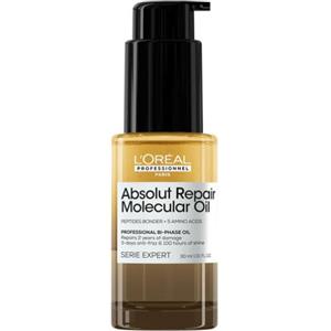 L'Oréal Professionnel Serie Expert Absolut Repair Molecular Oil 30ml - Olio Riparatore per Capelli Danneggiati con Peptidi