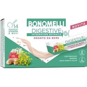 Bonomelli Integratore Botanico Digestive - 14 Bustine Pronte da Bere con Finocchio, Zenzero, Anice Verde e Calcio per Favorire la Digestione