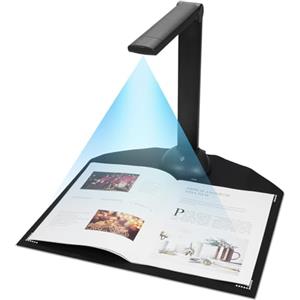 Taruor Scanner per libri con fotocamera per documenti formato A3 A4 con luce di riempimento a LED HD 16 Mega-pixel Supporto per scansione ad alta velocità Software OCR multilingue Porta USB compatibile con