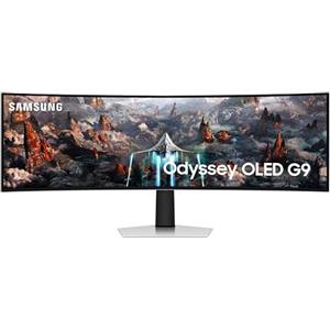 Samsung Monitor Gaming Odyssey OLED G9 (S49CG934), Curvo (1800R), 49'', 5120x1440 (DQHD), 32:9, HDR10+, QD-OLED, 240Hz, 0,03ms (GtG), Compatibilità G-Sync, Micro HDMI, USB 3.0, DP, Casse