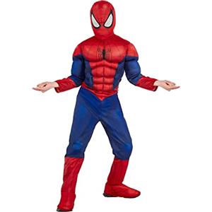 Rubie's RUBIES SPIDER-MAN Marvel ufficiale Costume da bambino di lusso Spider-Man. Taglia 3-4 anni. Costume con tuta ai muscoli imbottiti + passamontagna con velcro + copristivali integrati