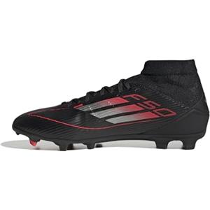 adidas F50 League Football Boots FG/MG, Scarpe da Calcio Unisex-Adulto, Core Black/Iron Met./Lucid Red, 46 EU